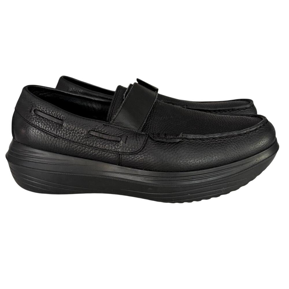 Kybun Chur20 Black Loafers sz 10.5 mens Italian classic premium leather slip on